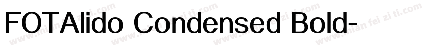 FOTAlido Condensed Bold字体转换